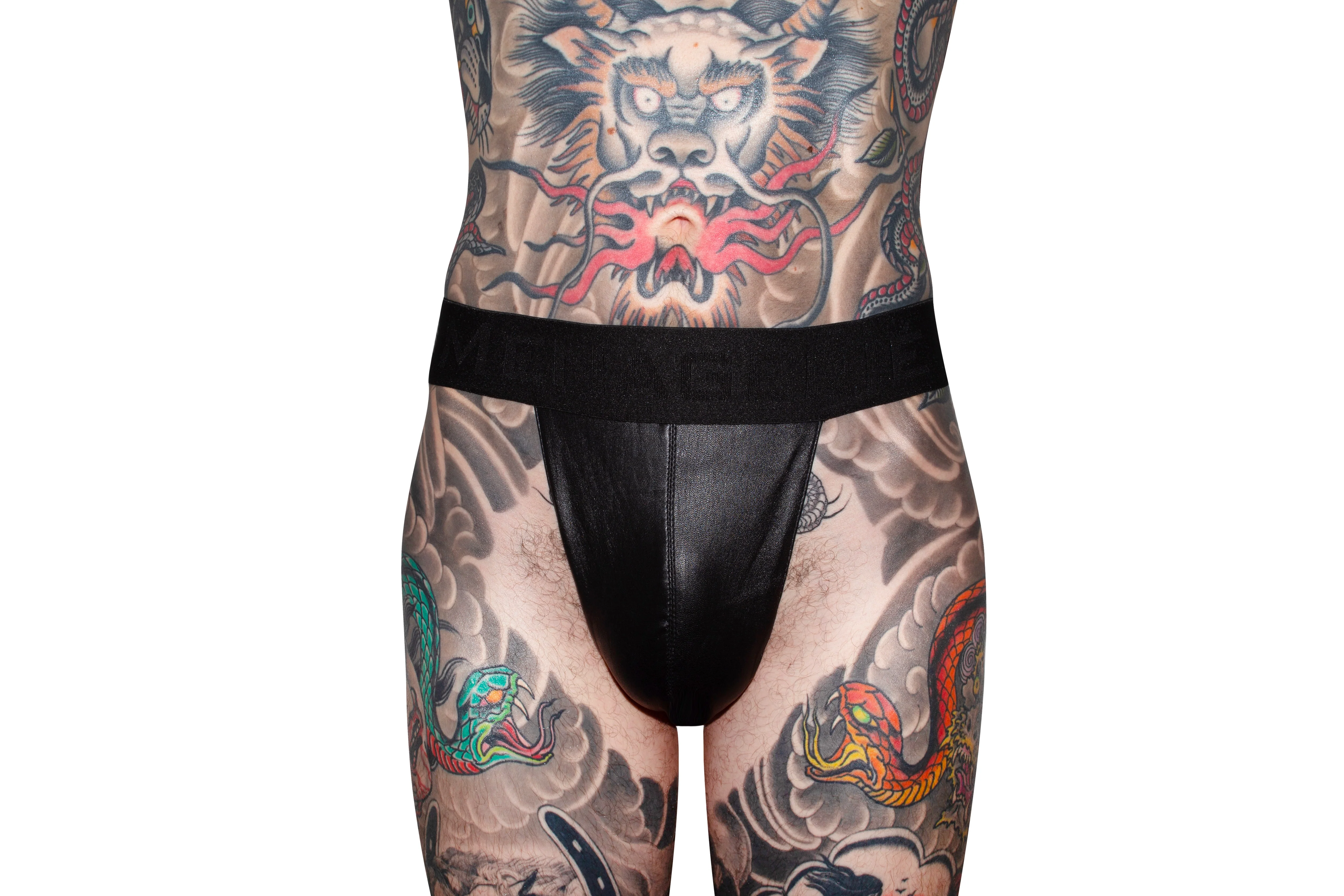 BAND THONG | LEATHER | BLACK - Image 3