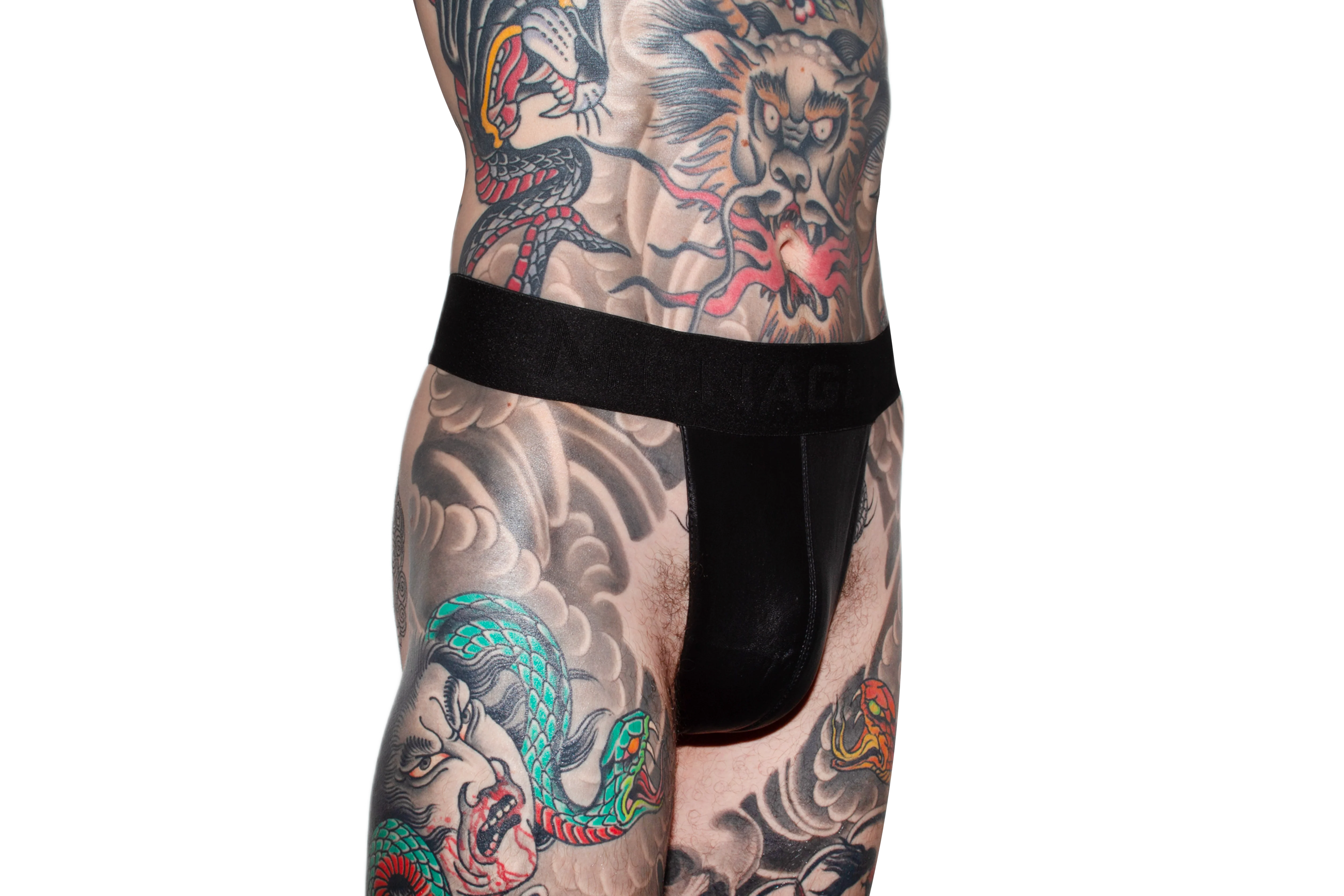 BAND THONG | LEATHER | BLACK - Image 4