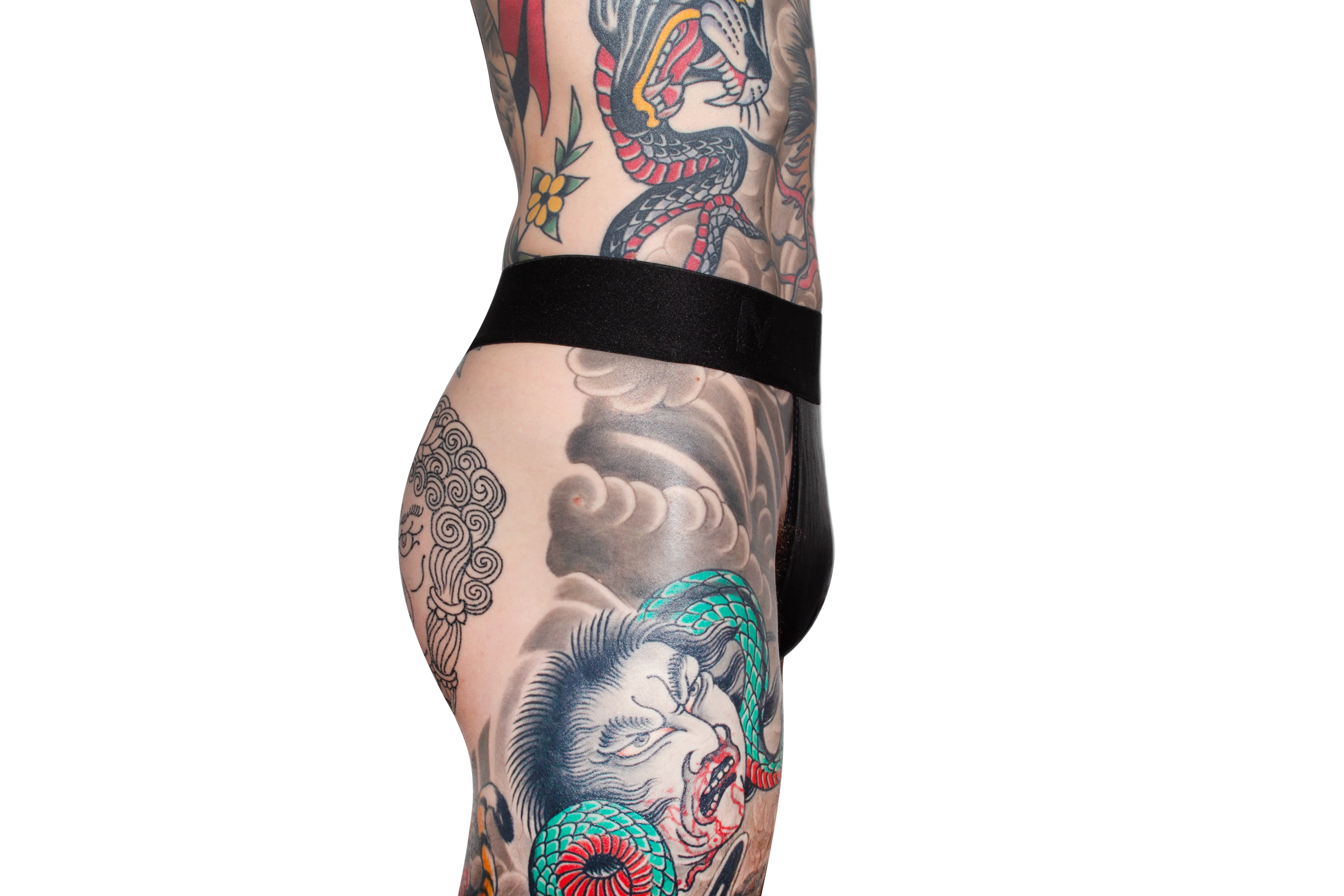 BAND THONG | LEATHER | BLACK - Image 5